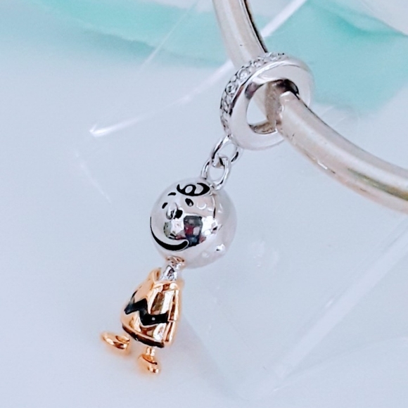 ( 2 ) Charms Charlie Brown & Woodstock charms S925 Silver Pandora compatible - Picture 3 of 4